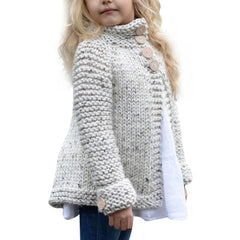 Grey Knitted Sweater Cardigan