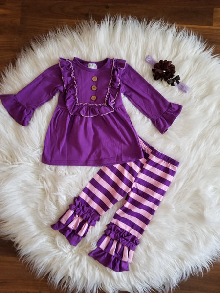 2 piece stripes outfit