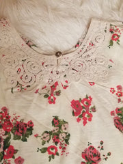 Red floral shirt